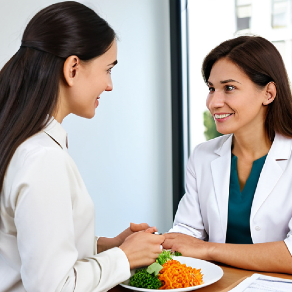 영양사와 관련된 최신 법규 - Dietitian Consultation**

"A professional dietitian in a bright, modern office, fully clothed in a m...