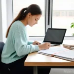 영양사 실기시험 꿀팁 - **Prompt 1: Focused Study and Organization**
    "A young adult female (mid-20s), a dietetics studen...